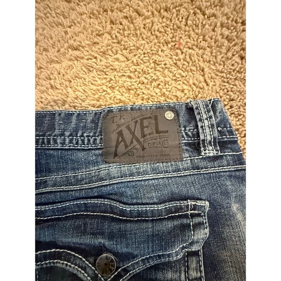 T.K. Axel Blue Jeans "Weston" Vintage Boot Light Distressed size 38X30 - Picture 7 of 9